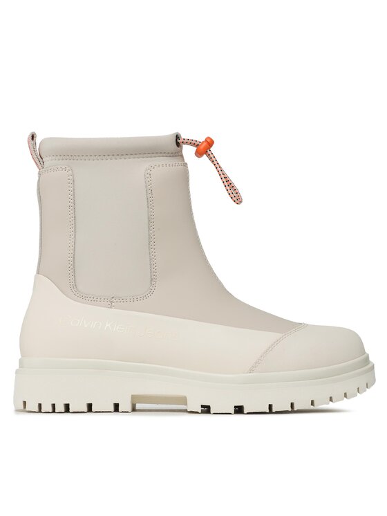 Botine Calvin Klein Jeans Femei, Mărimea: 37, Bej, Chunky Combat Chelsea Boot Rub YW0YW01065