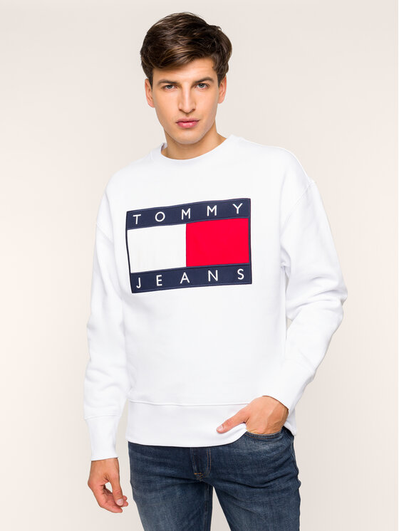 tommy flag crew sweater