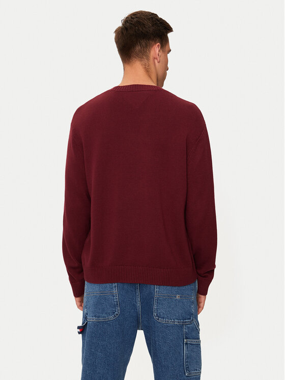 Tommy Jeans Tommy Jeans Светр Badge DM0DM20706 Бордовий Regular Fit