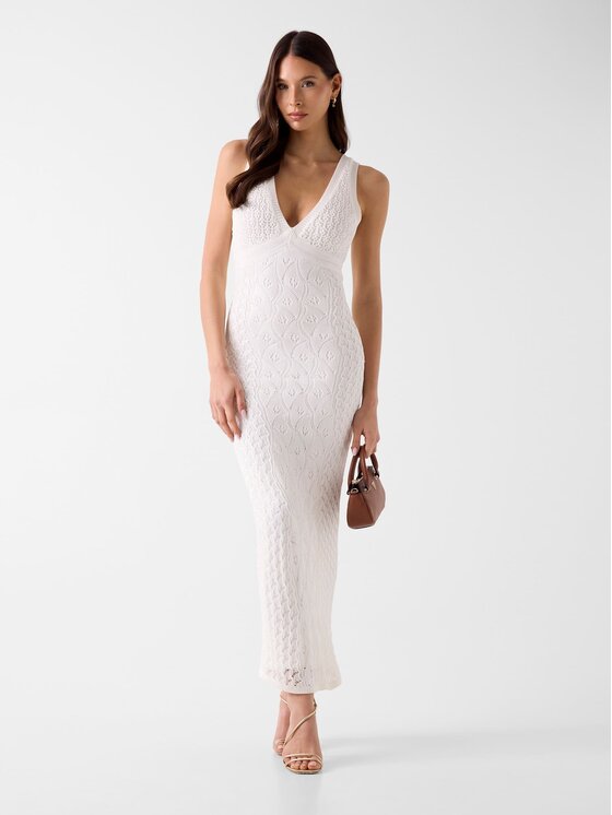 Guess Guess Sukienka codzienna 182914 Biały Classic Fit