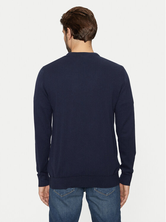 Wrangler Wrangler Sweter 112357427 Granatowy Regular Fit