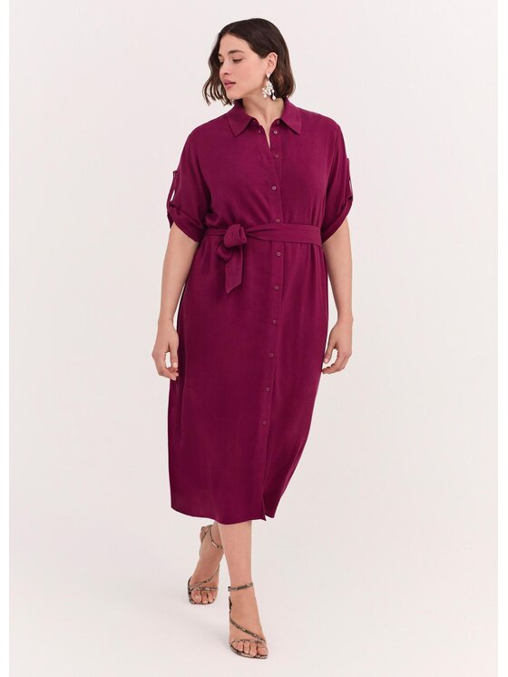 Fiorella Rubino Fiorella Rubino Sukienka koktajlowa 7040T001801N036 Bordowy Regular Fit