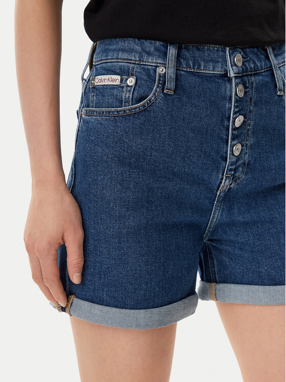 Calvin Klein Jeans Calvin Klein Jeans Farmer rövidnadrág J20J225512 Sötétkék Mom Fit