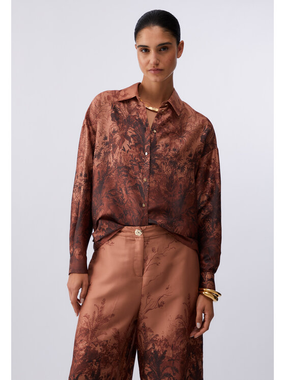Liu Jo Liu Jo Koszula CA6336TS01AP9655 Brązowy Loose Fit