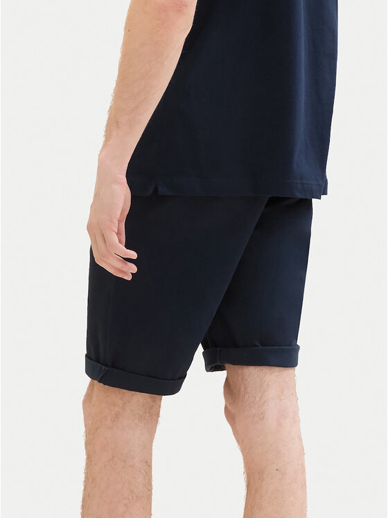 Tom Tailor Tom Tailor Szövet rövidnadrág 1040227 Sötétkék Slim Fit