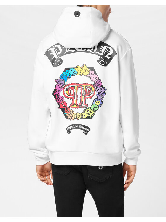 PHILIPP PLEIN PHILIPP PLEIN Bluza 22645 Biały Regular Fit