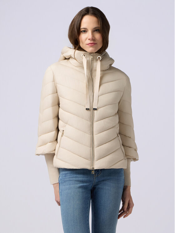 Oltre Oltre Giubbotto piumino F130J000183N002 Écru Baggy Fit