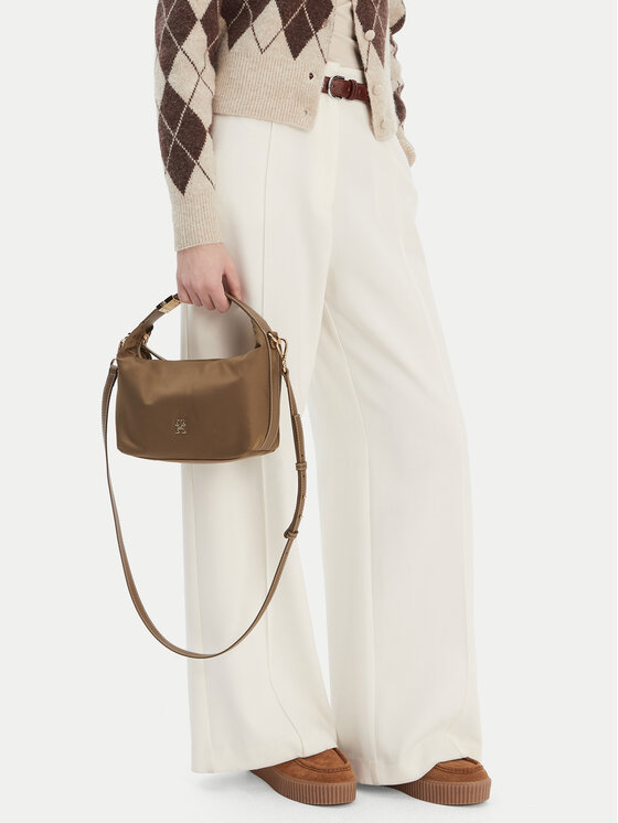 Tommy Hilfiger Tommy Hilfiger Дамска чанта Th Go Crossover Nylon AW0AW18164 Кафяв