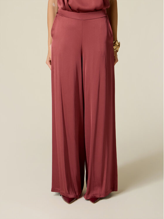 Oltre Oltre Spodnie materiałowe P089J002615N026 Bordowy Baggy Fit