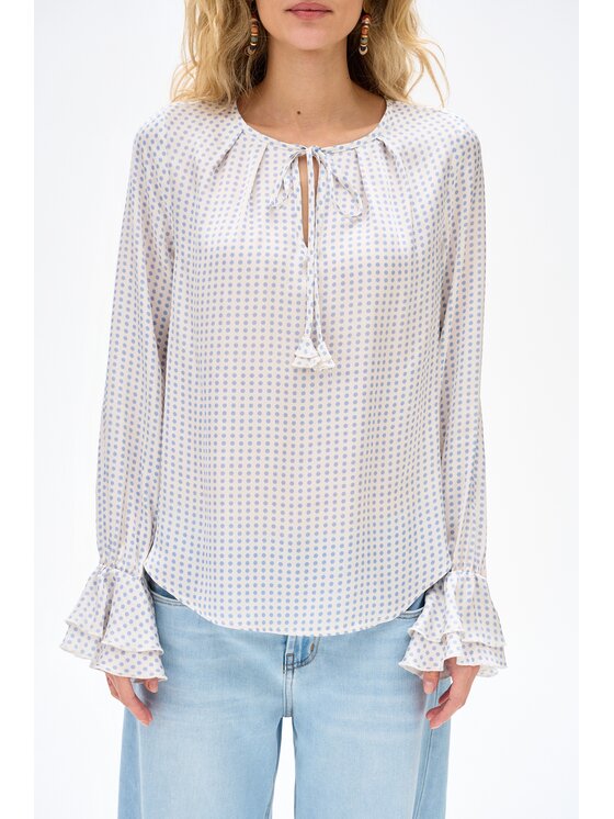 blue shadow blue shadow Bluzka Isa Niebieski Regular Fit