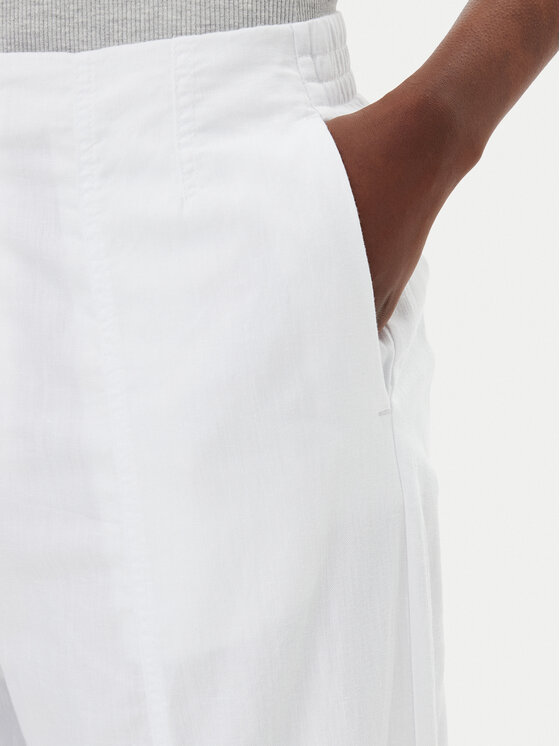 Calvin Klein Jeans Calvin Klein Jeans Kalhoty z materiálu J20J225340 Bílá Relaxed Fit
