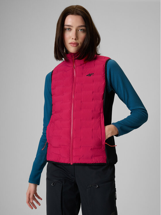 4F 4F Kamizelka TREKKING Różowy Slim Fit