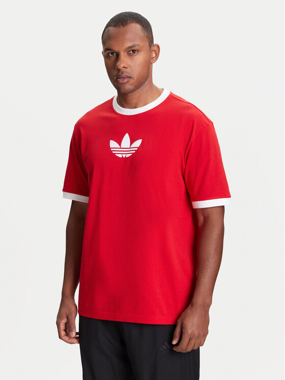 adidas adidas Tricou adicolor 2000s Cali JX1514 Roșu Loose Fit