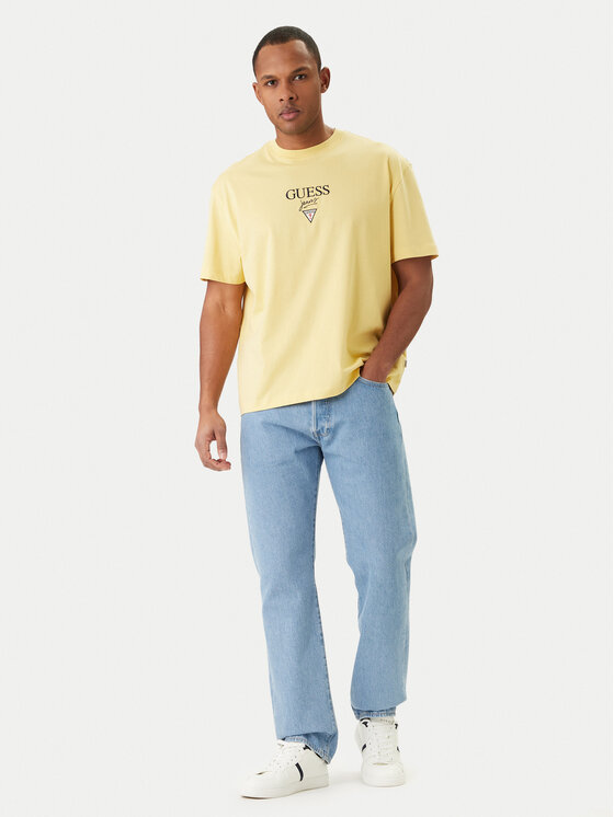 Guess Jeans Guess Jeans T-Shirt M6RI45 K8HM0 Żółty Oversize