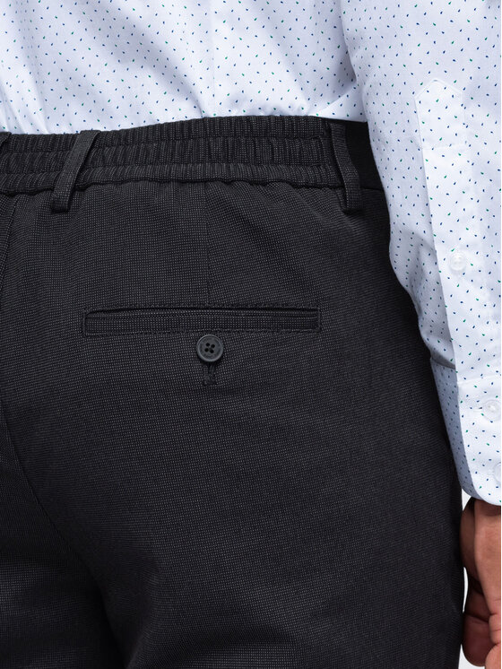 Ombre Ombre Chino kalhoty OM-PACP-0308 Černá Slim Fit