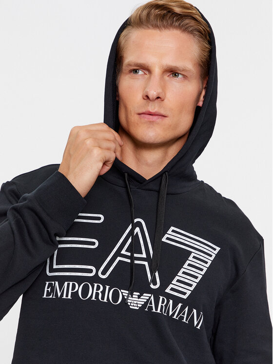 EA7 Emporio Armani EA7 Emporio Armani Džemperis ar kapuci 6RPM09 PJSHZ 1200 Melns Regular Fit
