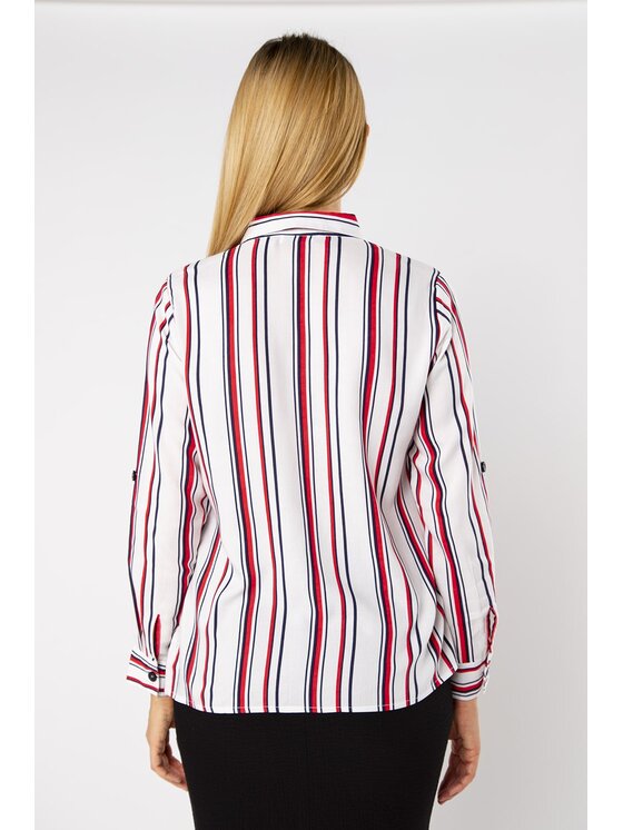 QUIOSQUE QUIOSQUE Blúzka CANVAS SHIRT Écru Regular Fit