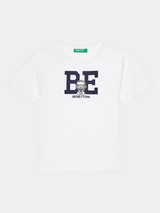 United Colors Of Benetton Tricou 3096G10CX Alb Regular Fit