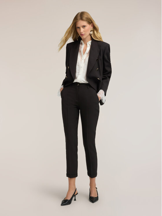 Motivi Motivi Pantaloni di tessuto P07KQ004962N033 Nero Regular Fit