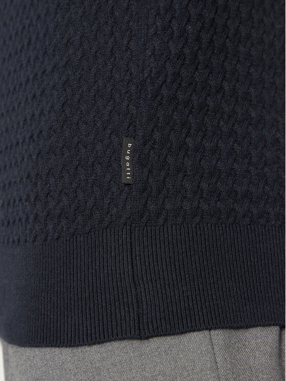 Bugatti Bugatti Džemperis 7400 65521B Tumši zils Regular Fit