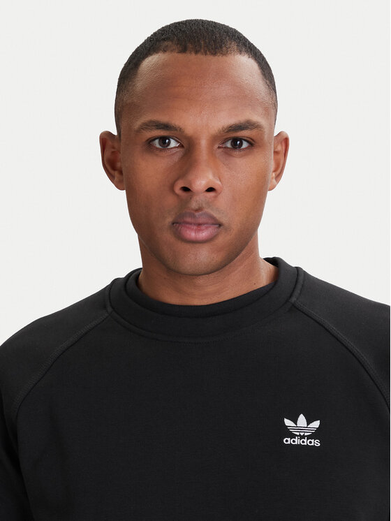 adidas adidas Bluză Trefoil Essentials IY4932 Negru Regular Fit