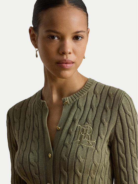 LAUREN RALPH LAUREN LAUREN RALPH LAUREN Kardigan Cable 200P14040500 Zelená Regular Fit