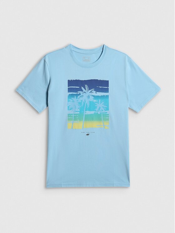 4F 4F T-Shirt 4FRSS26TTSHM4291-34S Μπλε Regular Fit