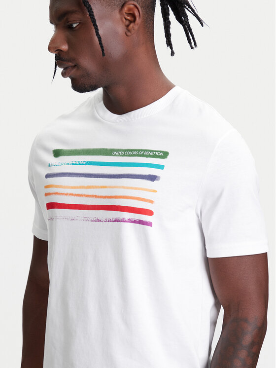 United Colors Of Benetton United Colors Of Benetton T-shirt 3BL0U10AG Bianco Relaxed Fit