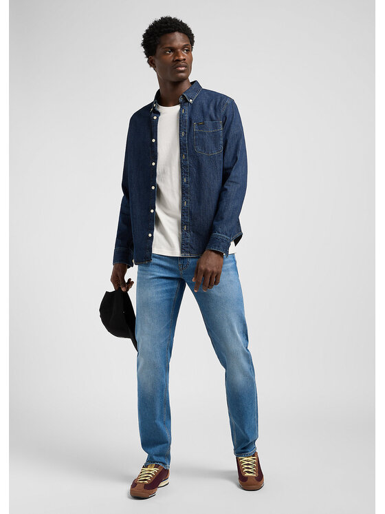 Lee Lee Jeansy DAREN ZIP FLY Niebieski Regular Fit