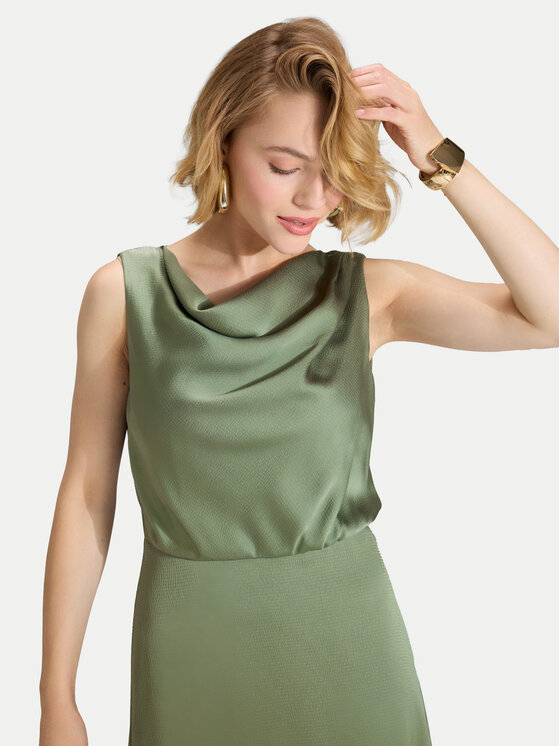 Swing Swing Коктейлна рокля 5AK04900 Зелен Regular Fit