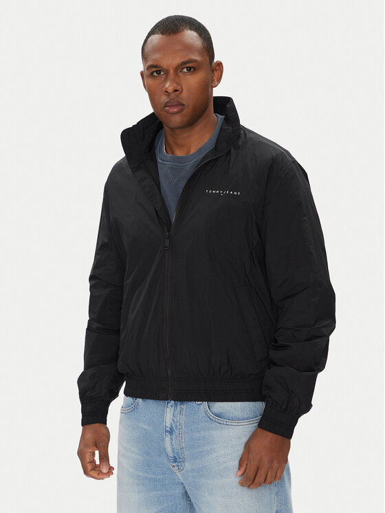 Tommy Jeans Tommy Jeans Bunda pro přechodné období Essential DM0DM21667 Černá Regular Fit