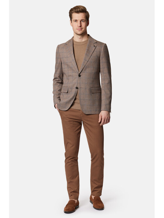 Lancerto Lancerto Marynarka Awinion MA131124000013 Beżowy Slim Fit