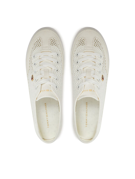 Tommy Hilfiger Tommy Hilfiger Сникърси Th Open Mesh Vulc Sneaker FW0FW08684 Бял