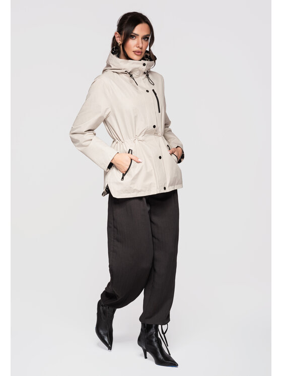 Ombre Ombre Bunda pro přechodné období OW-JANP-0123 Béžová Slim Fit