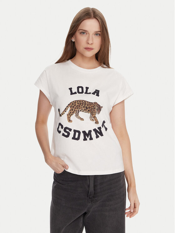 LOLA CASADEMUNT LOLA CASADEMUNT T-krekls LF2515001 Balts Regular Fit