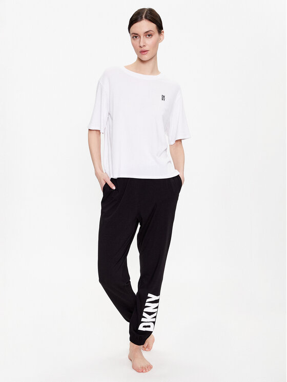DKNY DKNY Pižamos kelnės YI2822635 Juoda Regular Fit