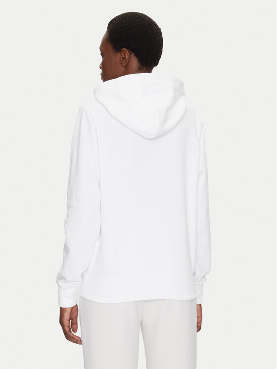 Champion Champion Majica dugih rukava Slim Big Logo 118097 Bijela Regular Fit