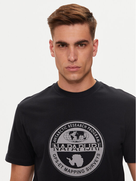 Napapijri Napapijri T-krekls S-Bollo NP0A4I3C Melns Regular Fit