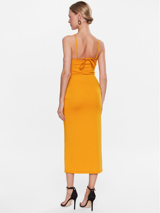 Sisley Kleid für den Alltag 41L1LV03U Gelb Regular Fit