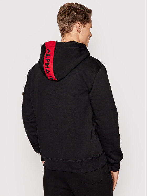 Alpha Industries Alpha Industries Μπλούζα Stripe 178314 Μαύρο Regular Fit