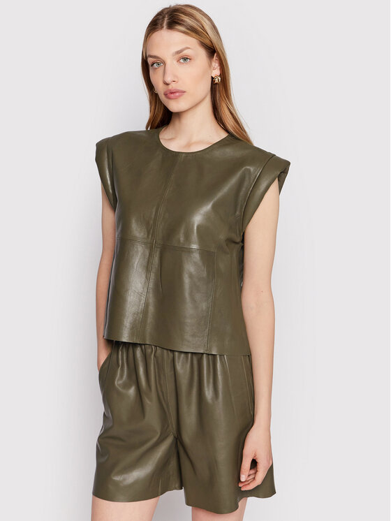 Notes Du Nord Bluză Debbie 12711 Verde Regular Fit 12711 imagine noua
