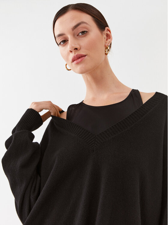 TWINSET TWINSET Sukienka codzienna Abito 232TP3211 Czarny Regular Fit