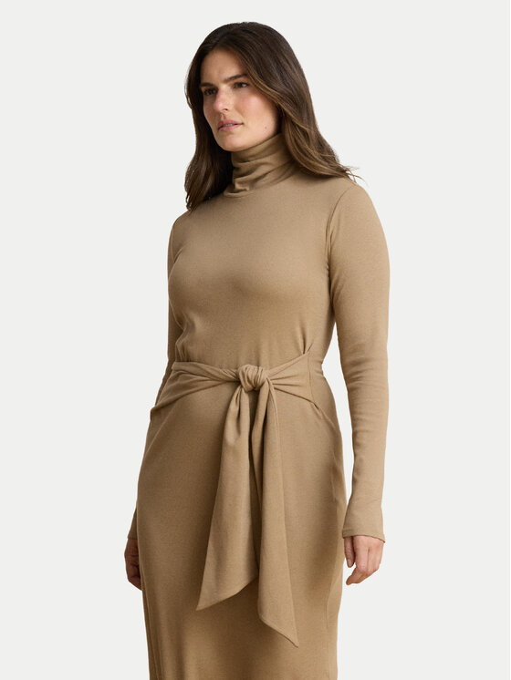 LAUREN RALPH LAUREN LAUREN RALPH LAUREN Strickkleid 200980028500 Dunkelbeige Slim Fit