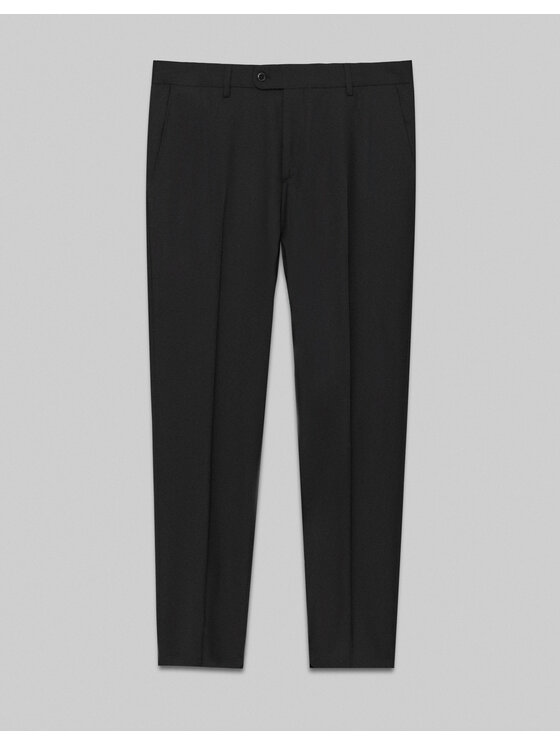Borgio Borgio Spodnie garniturowe martello Czarny Slim Fit