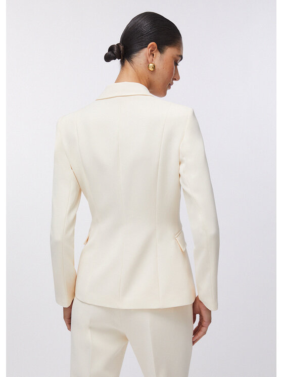 Liu Jo Liu Jo Marynarka CA6368T2957P9644 Kremowy Slim Fit