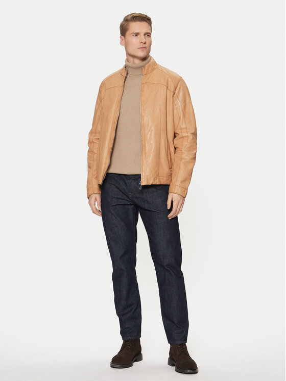 Milestone Milestone Lederjacke Winston 511099 60600 Braun Regular Fit