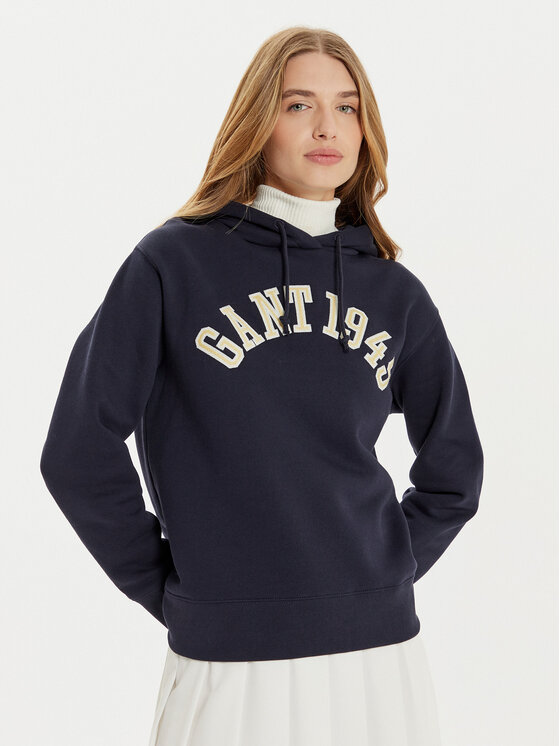 Gant Gant Pulóver 1949 Arch Graphic 4201262 Sötétkék Loose Fit