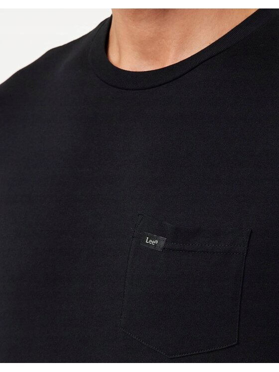 Lee Lee T-Shirt Pocket Tee Czarny Regular Fit