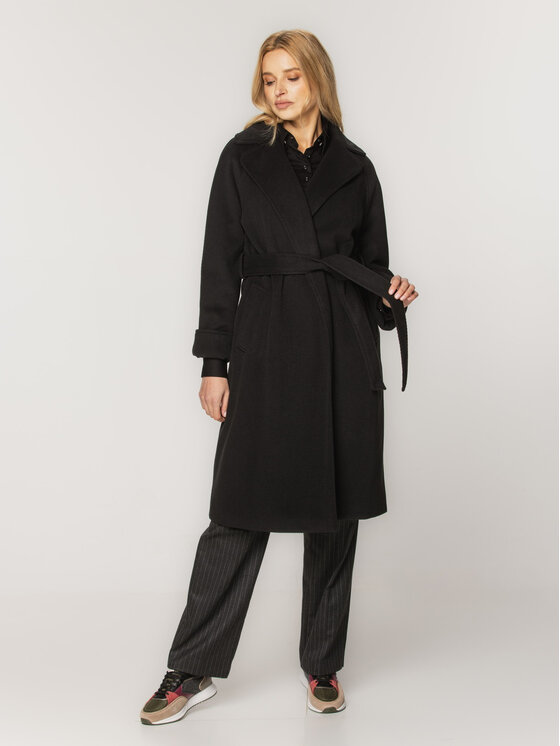 Willsoor Willsoor Płaszcz przejściowy 65373-65374 Czarny Regular Fit