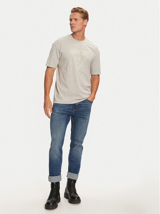 Guess Guess Тишърт Alioth Z4BI05 K8FQ4 Сив Regular Fit